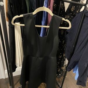 Aqua Black Sleeveless Mini Dress